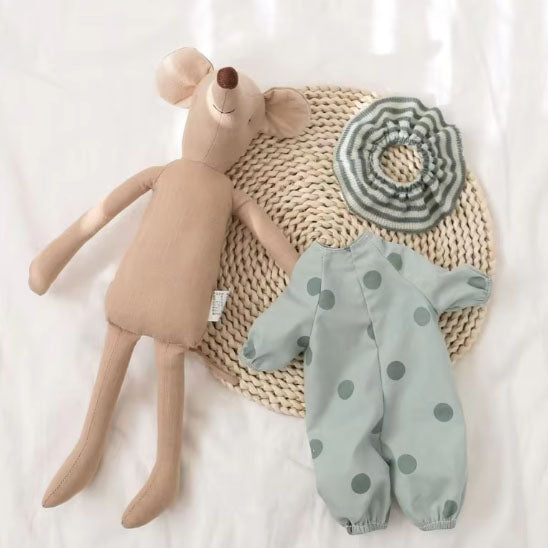 doudou avec vetement bleu